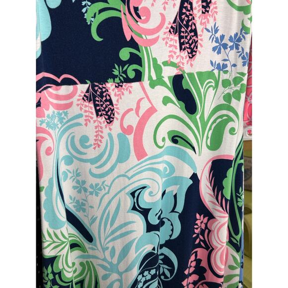 Talbots Womens Maxi Dress M Floral Boho Paisley Beach Sleeveless Hippie Preppy - Picture 9 of 14